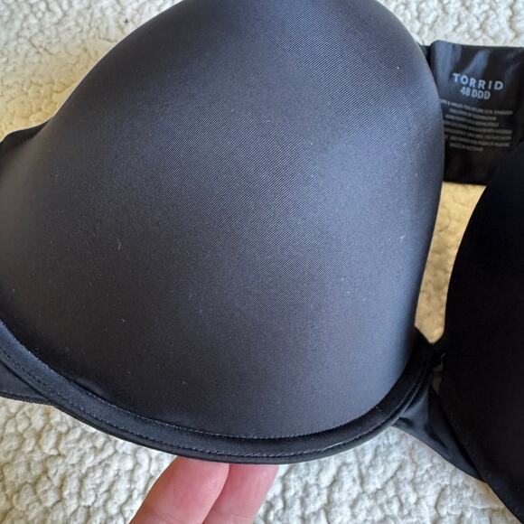 Torrid Black 360 Smoothing Push-up Plunge Underwire Women’s 48DDD Supportive - Picture 4 of 7